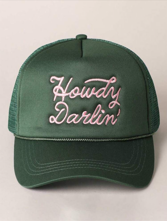 Howdy Darlin’ Embroidered Trucker Hat