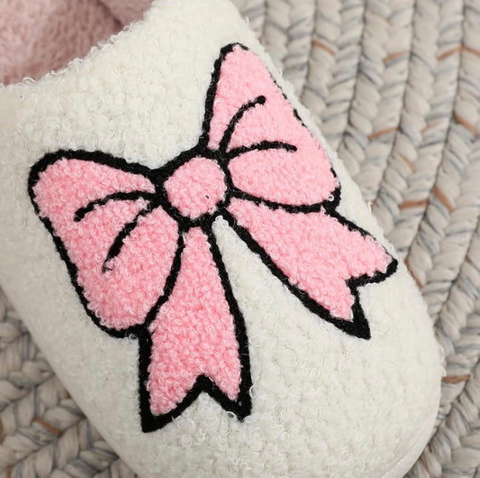Pink Bow Slippers
