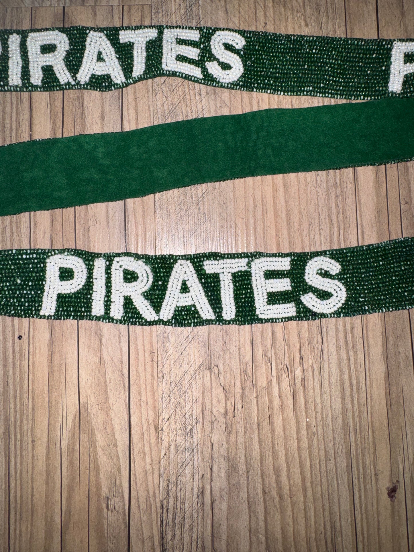 Green Pirate Beaded Purse Strap