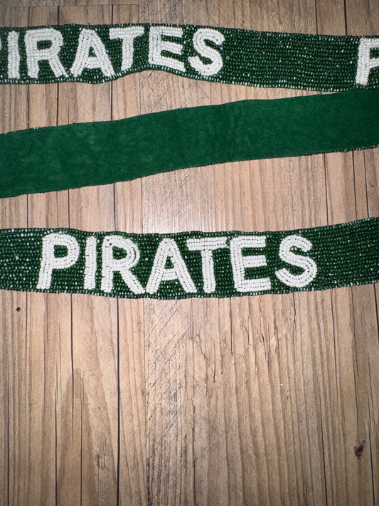 Green Pirate Beaded Purse Strap