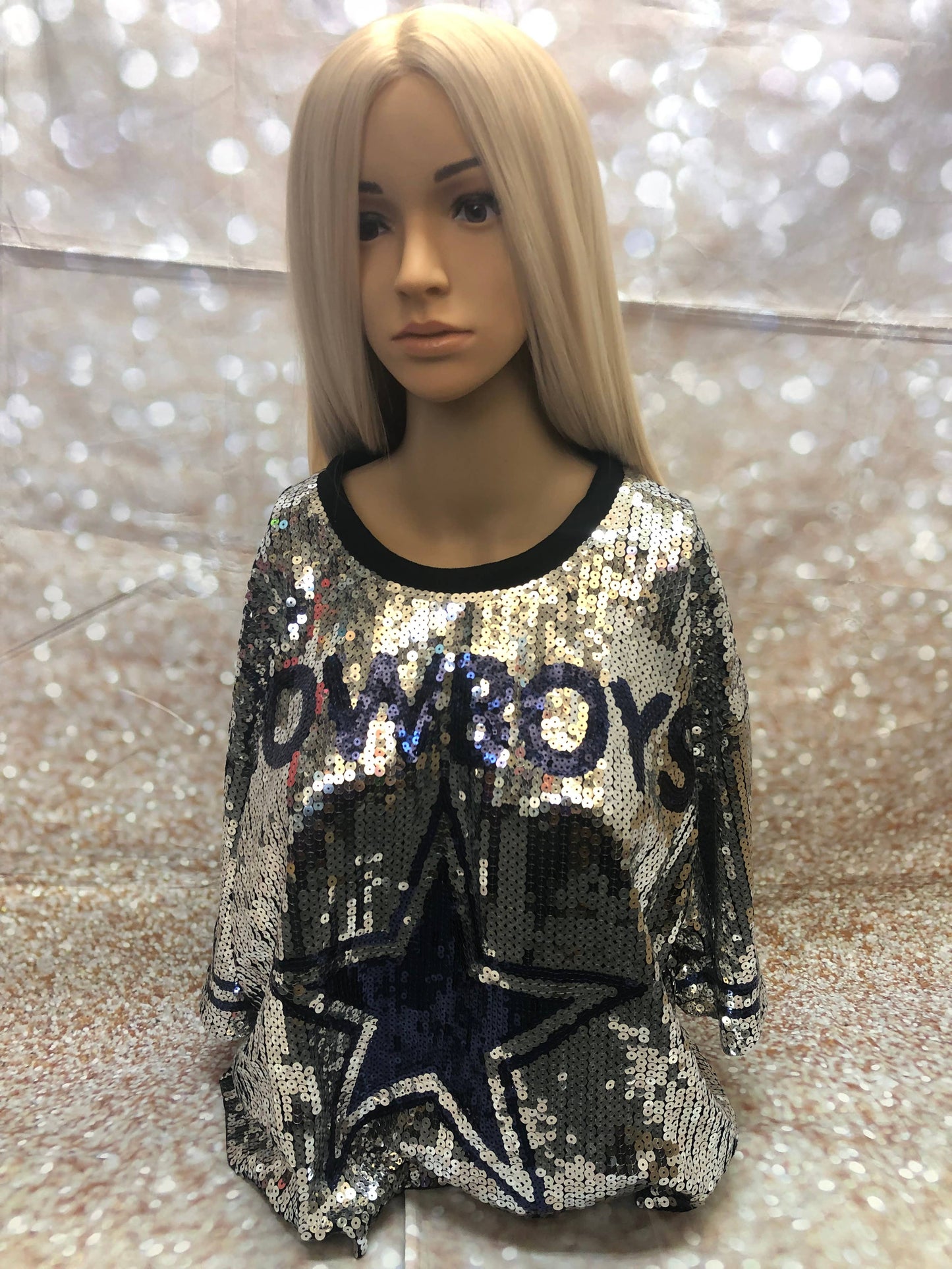 Cowboys Sequin Crop Top