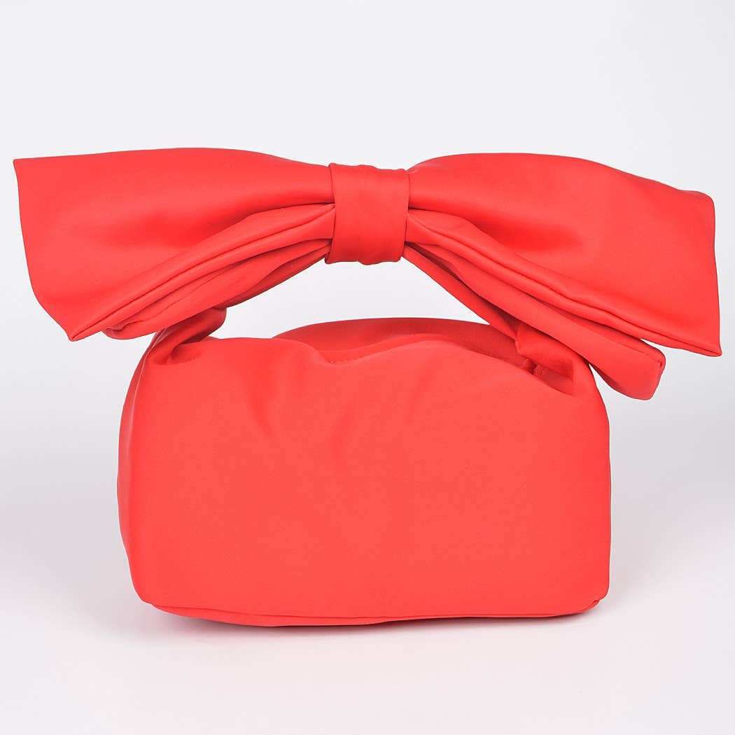 Nylon Bow Handle Women's Clutch Bag