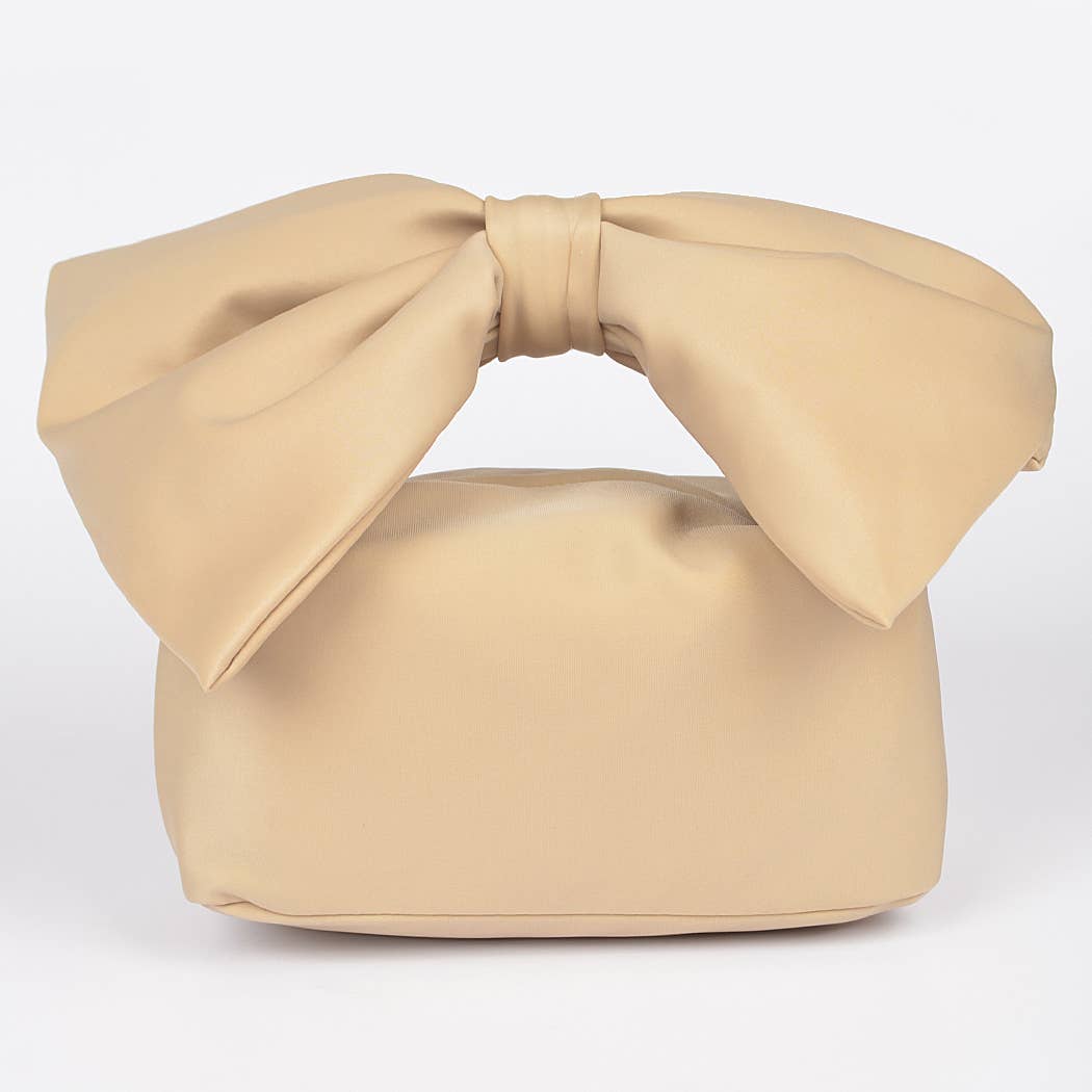 Nylon Bow Handle Women's Clutch Bag