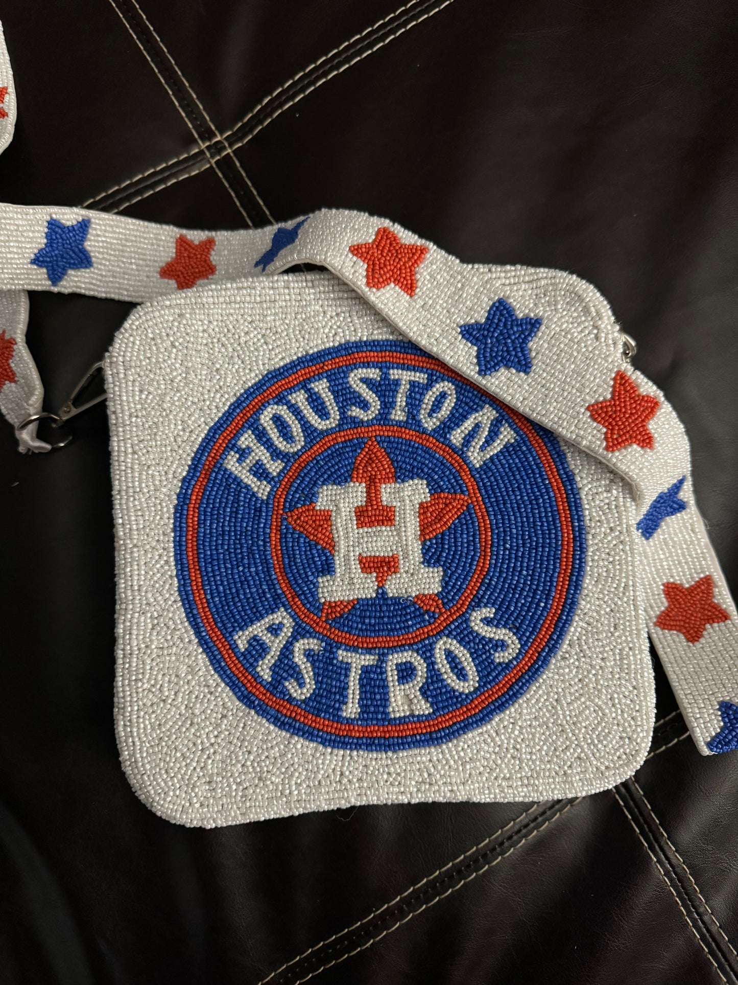 Houston Astros Beaded Purse