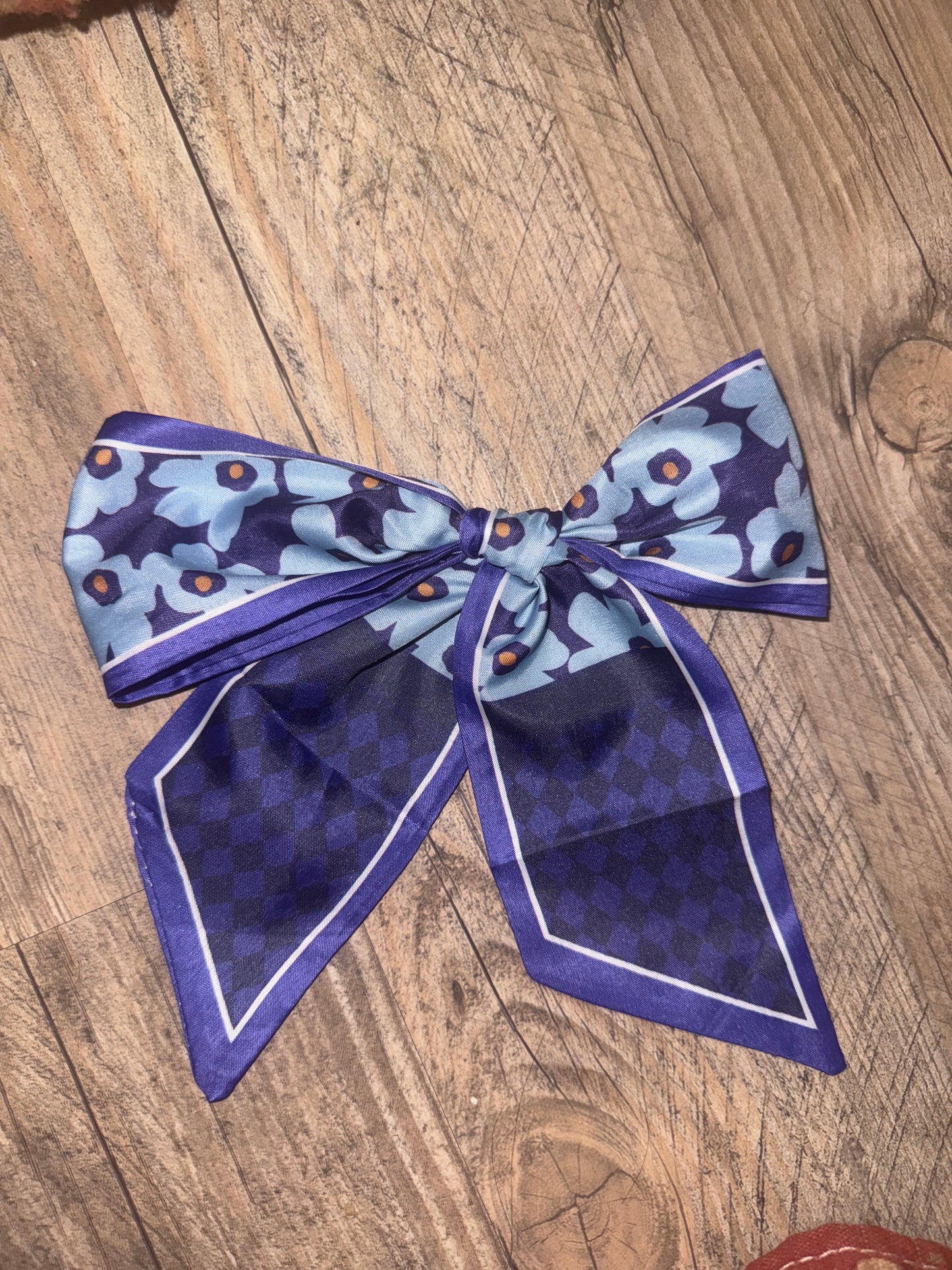 Silk Bows with Pearl Ponytail Holders