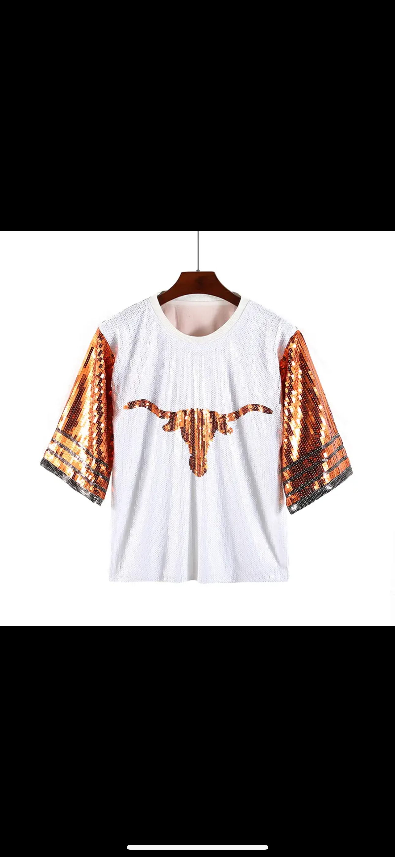 University of Texas Longhorn Sequin Shirt: Hook ‘Em Pride