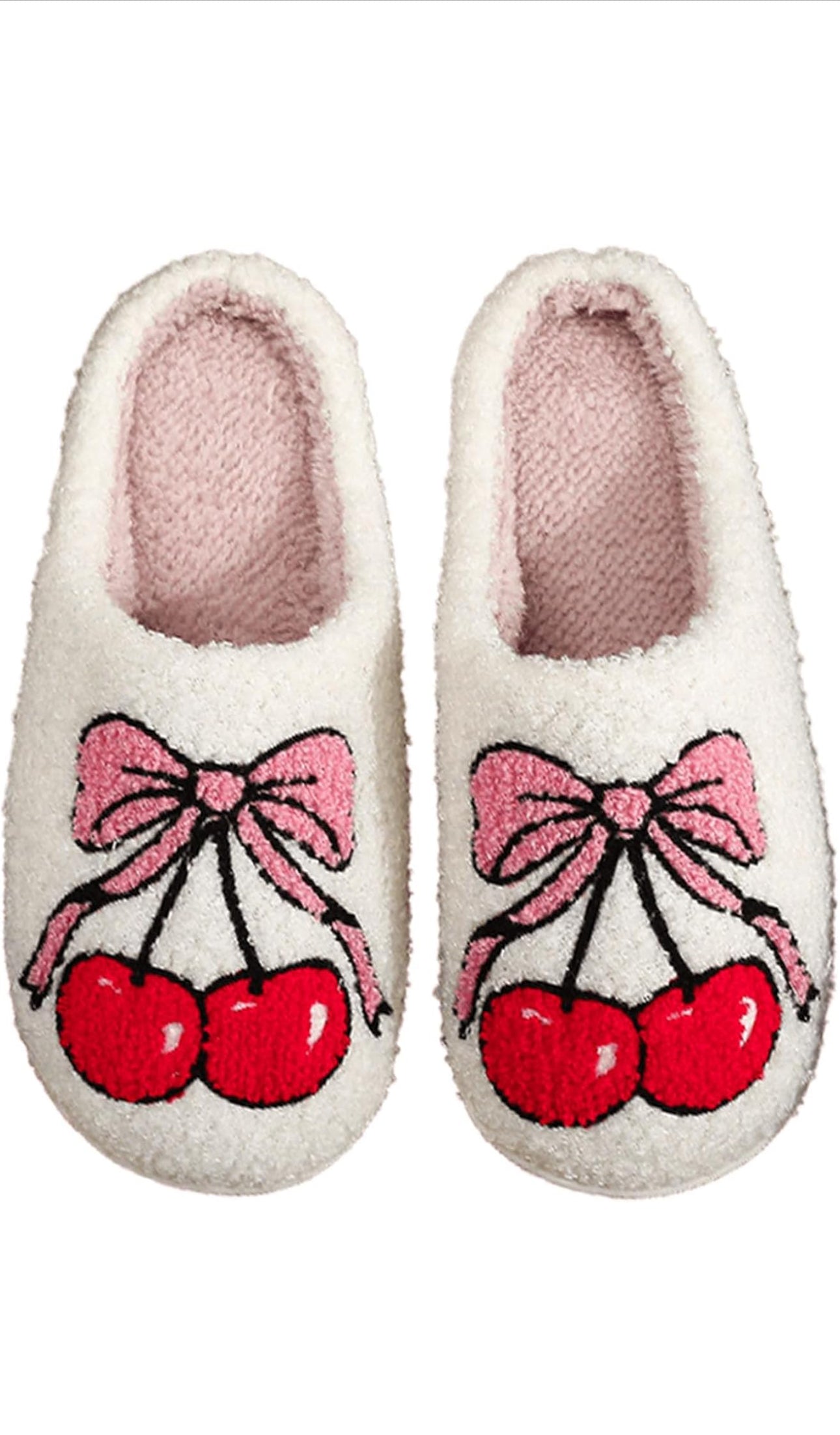 Bow Cherry Slippers