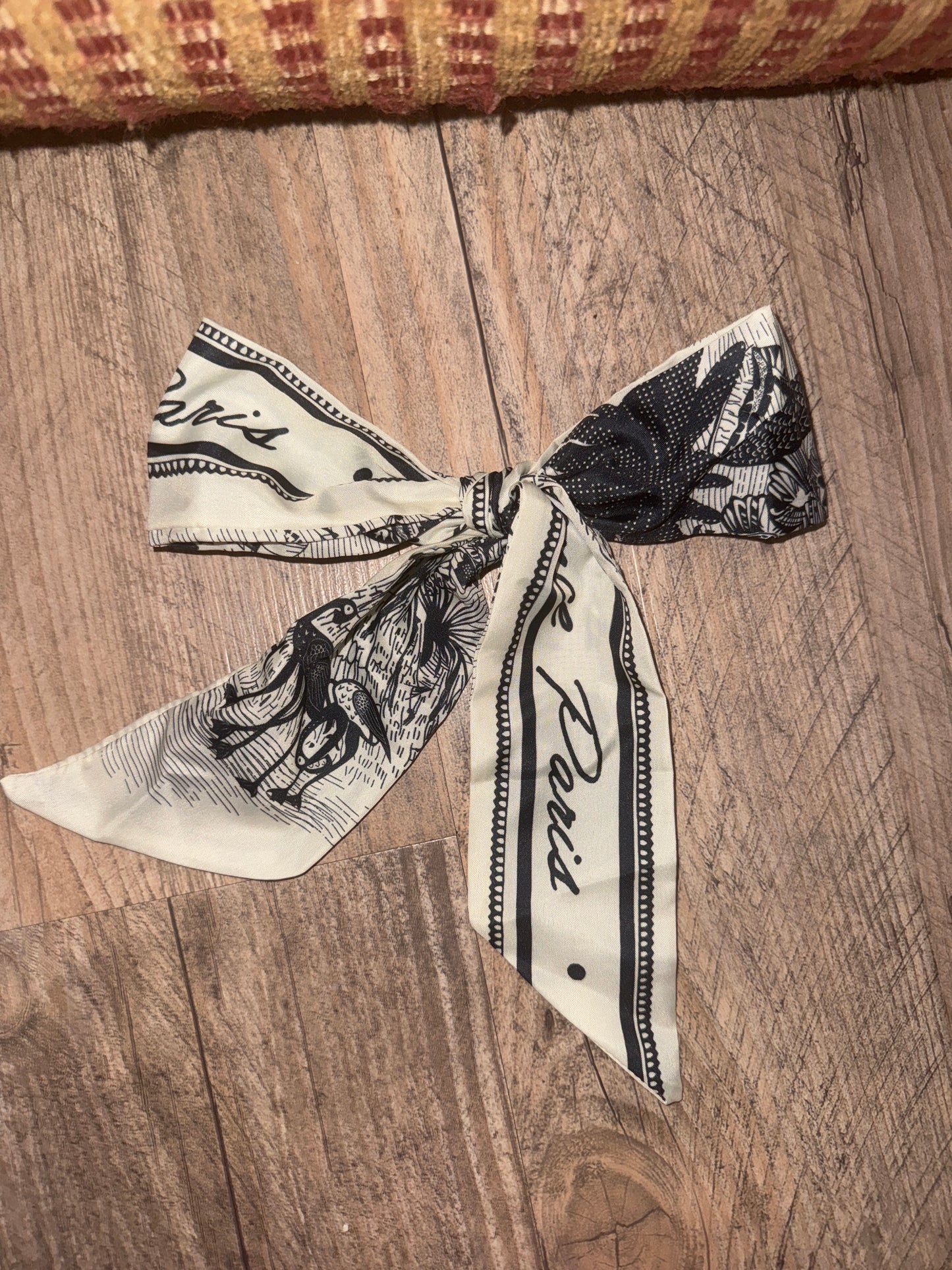 Silk Bows with Pearl Ponytail Holders