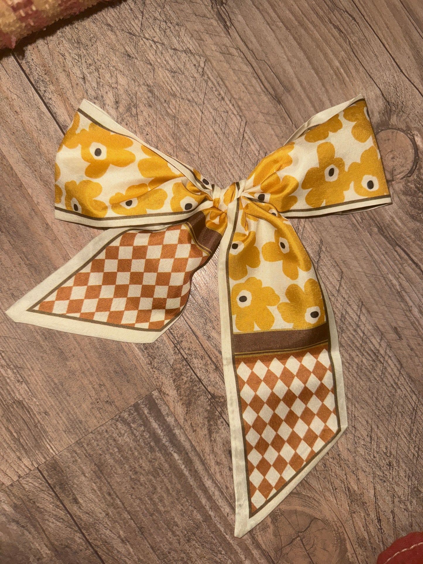 Silk Bows with Pearl Ponytail Holders