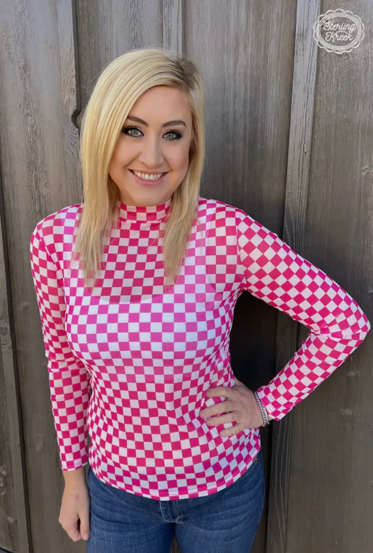 Checkered Mesh Shirts