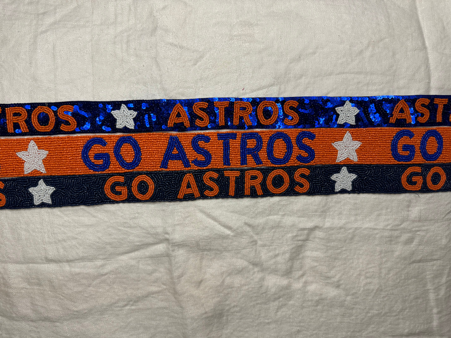 Houston Astros Beaded Purse Straps