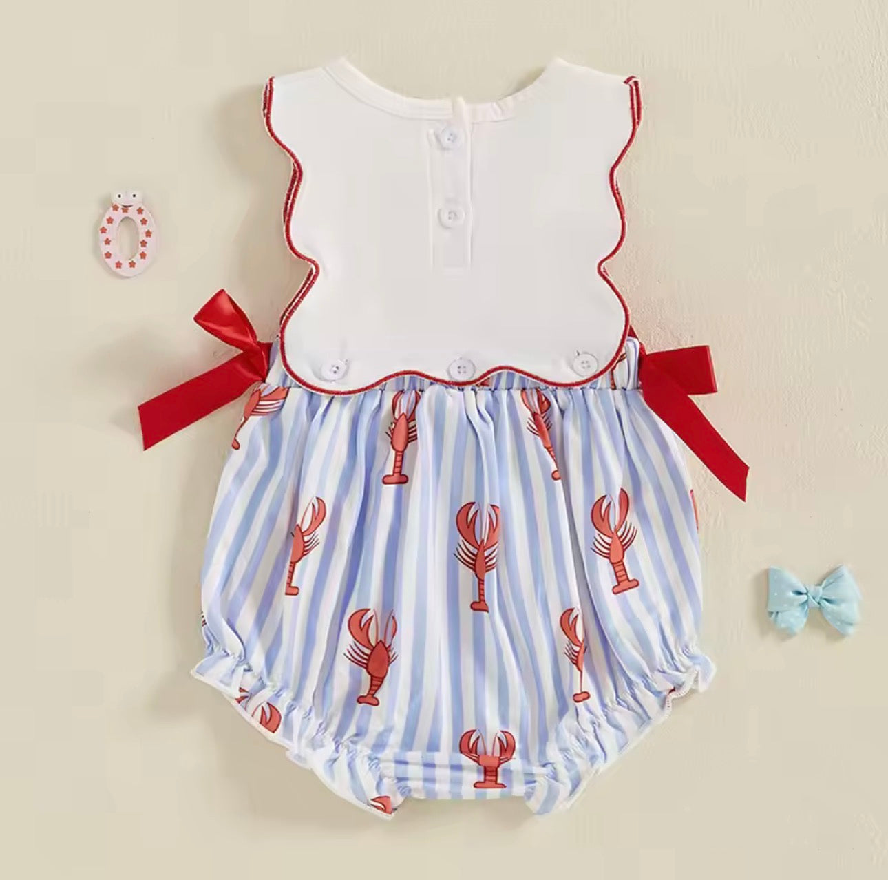 Embroidered Crawfish Onesie