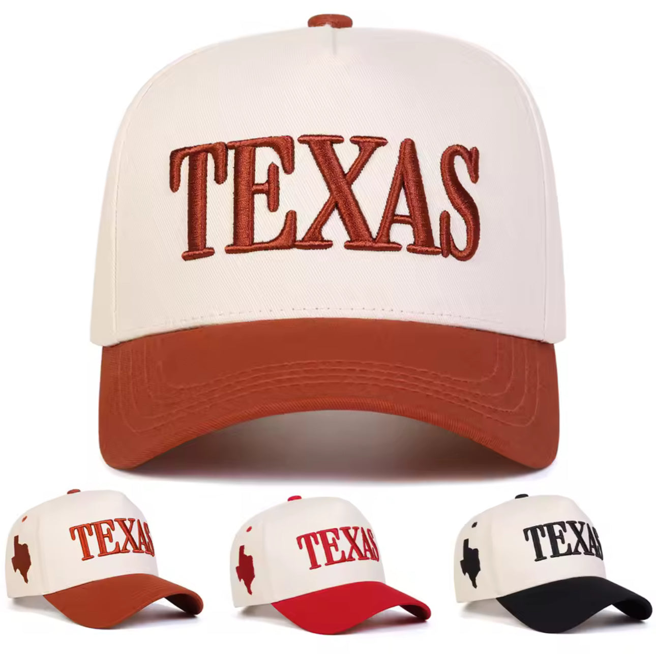 “TEXAS” Embroidered Canvas Hat