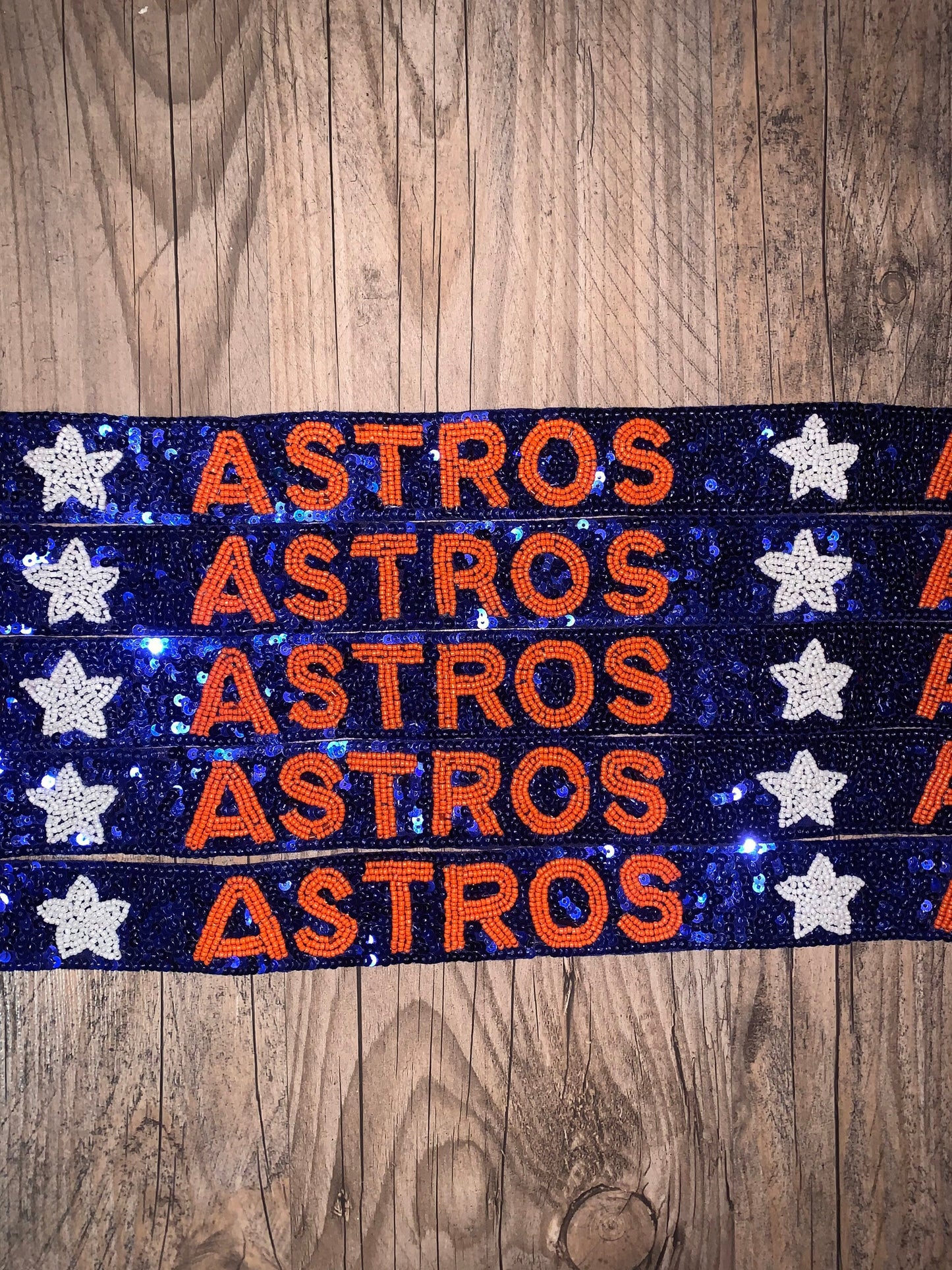 Houston Astros Beaded Purse Straps