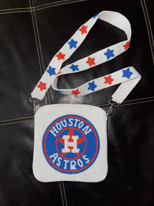 Houston Astros Beaded Purse