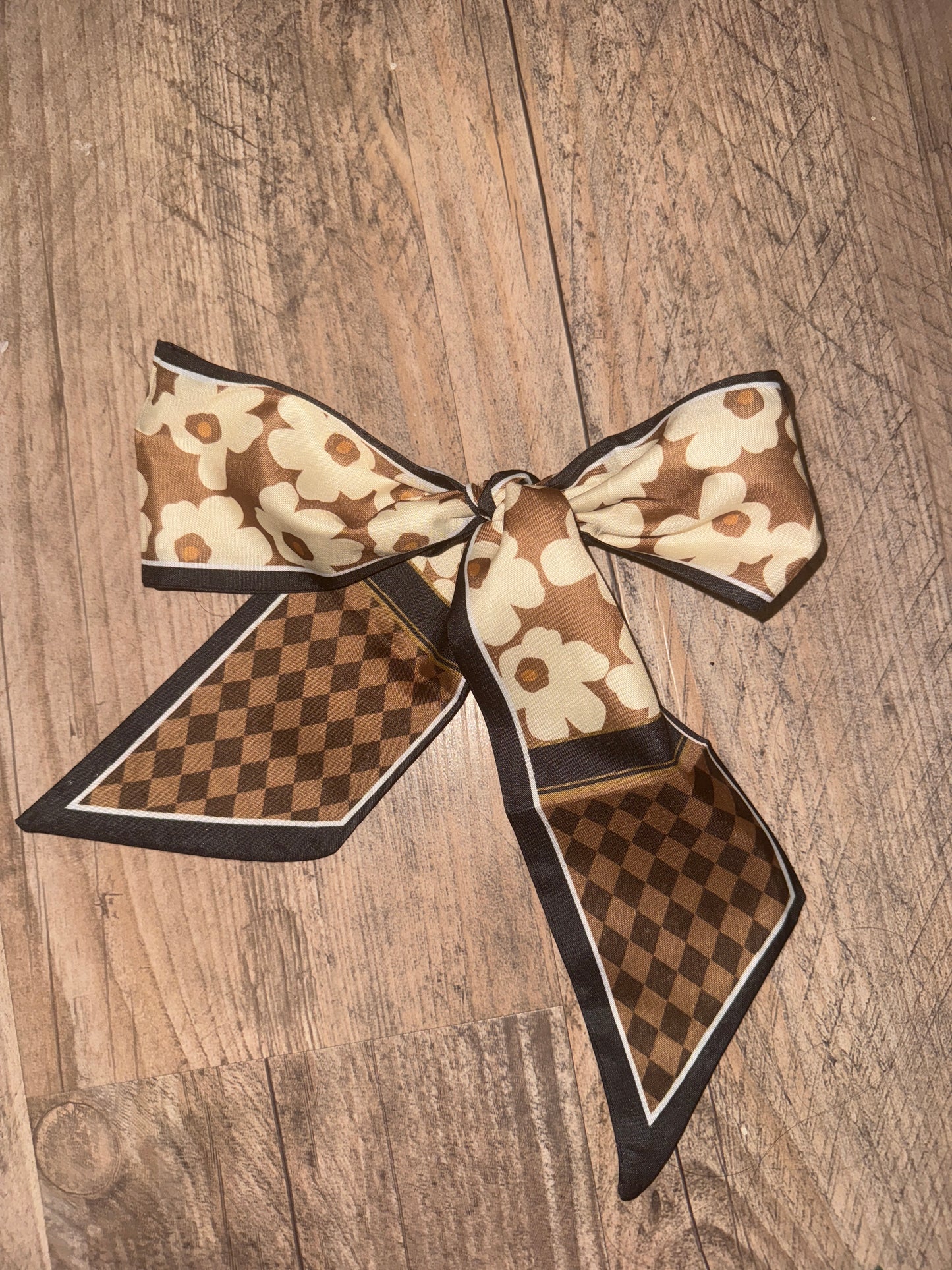 Silk Bows with Pearl Ponytail Holders