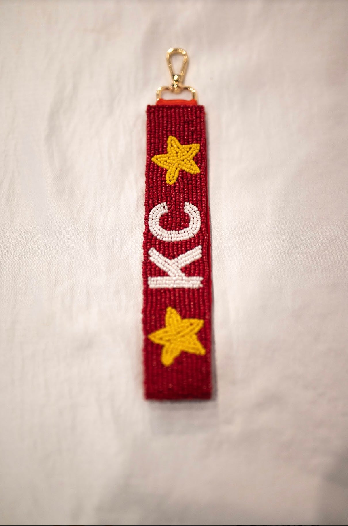 Chiefs Pride Creations: Premium Beaded Kansas City Chiefs Keychains with Star Emblem