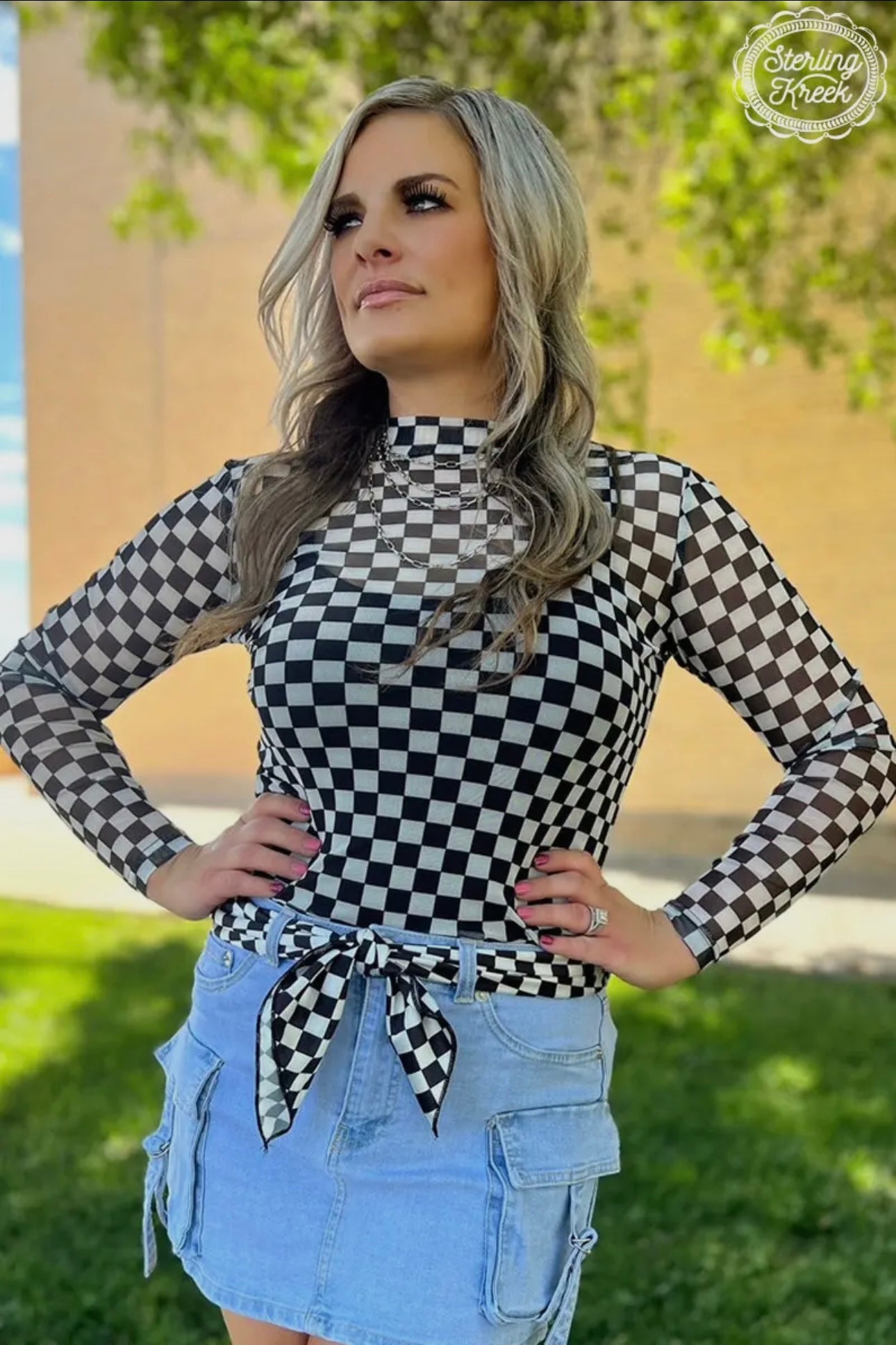 Checkered Mesh Shirts