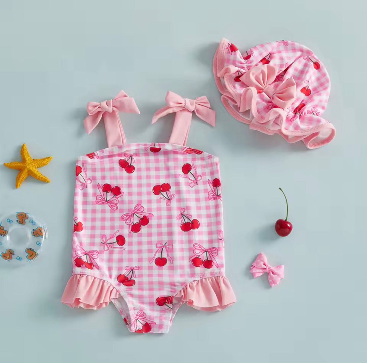 Baby Summer Swimsuit with Hair Cap