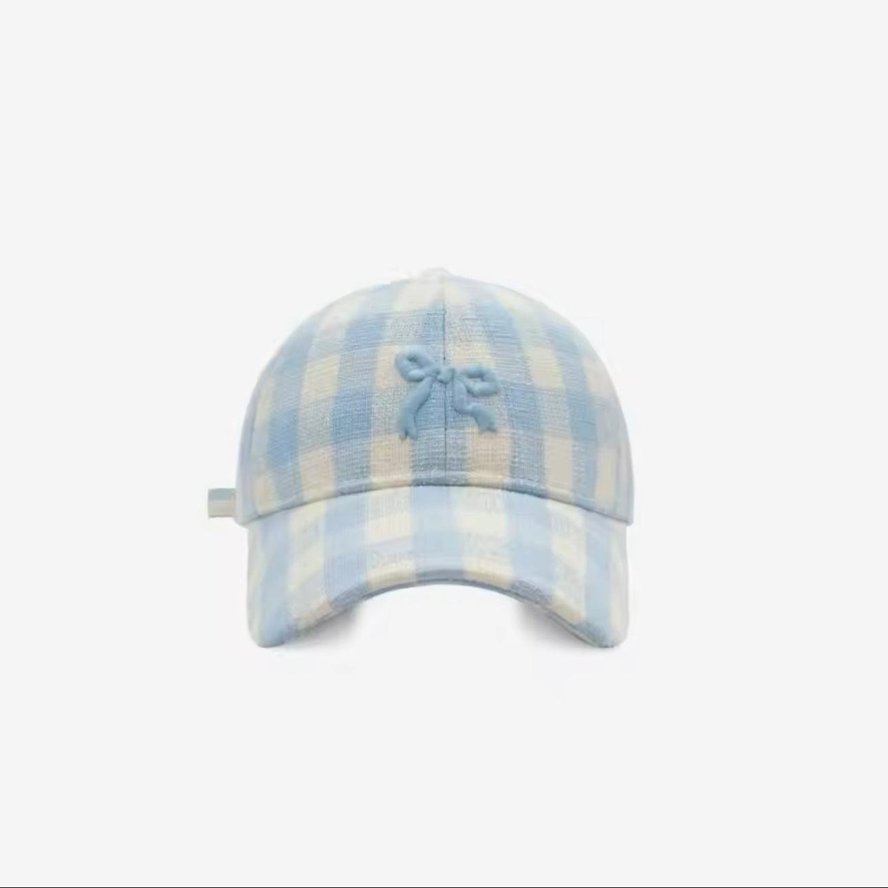 Soft Checkered Bow Hat