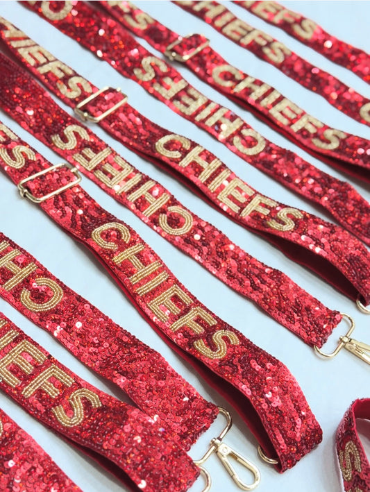 Kansas City Chiefs Sequin Adjustable Purse Straps