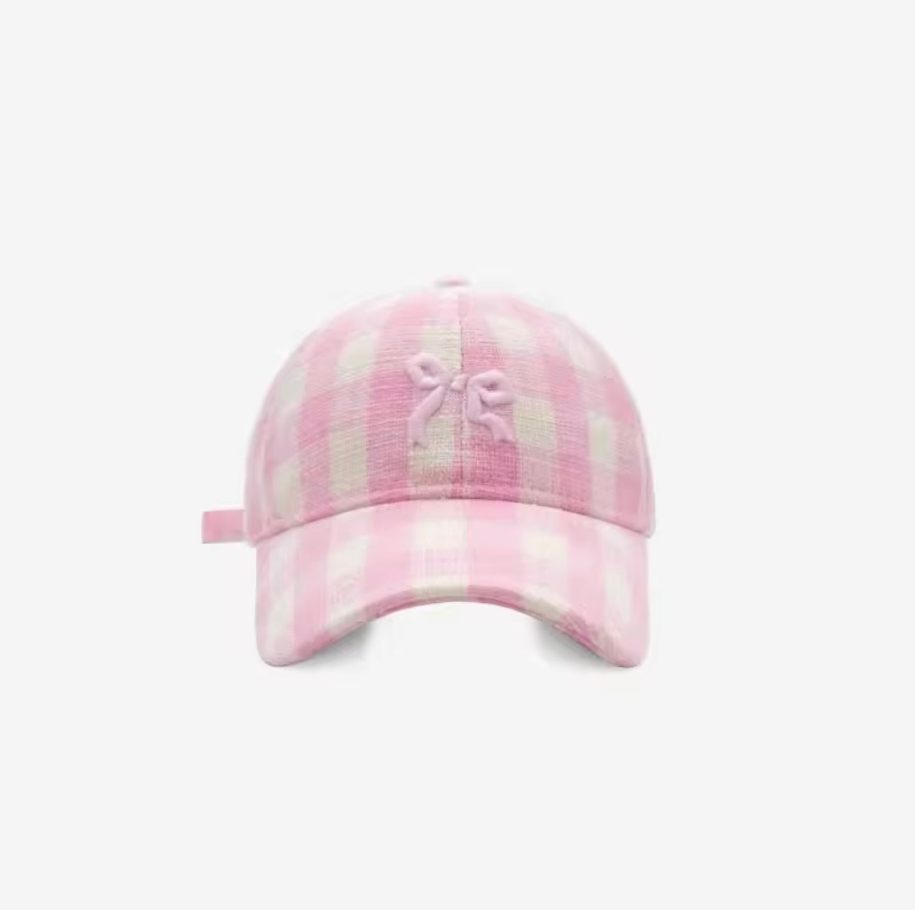 Soft Checkered Bow Hat