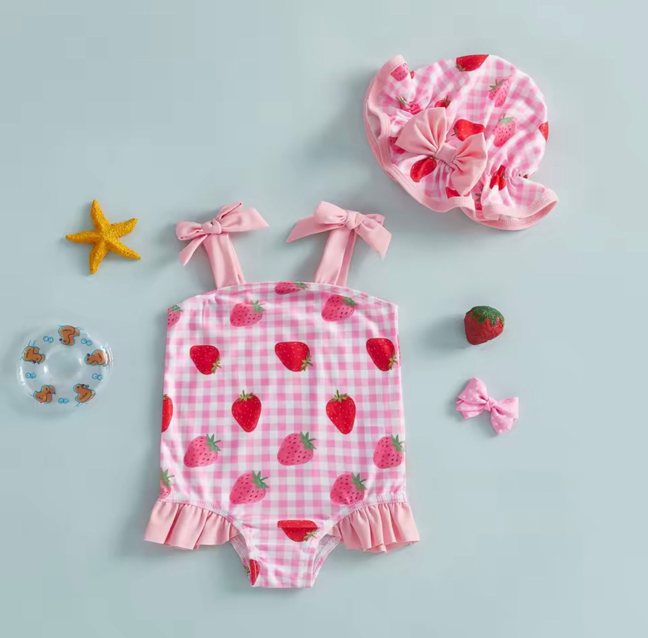 Baby Summer Swimsuit with Hair Cap