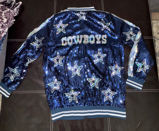 Blue and Silver Star Sequin Jacket