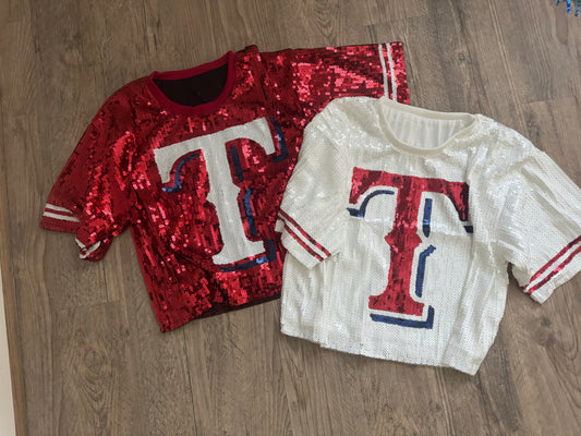 Texas Rangers Sequin Shirt