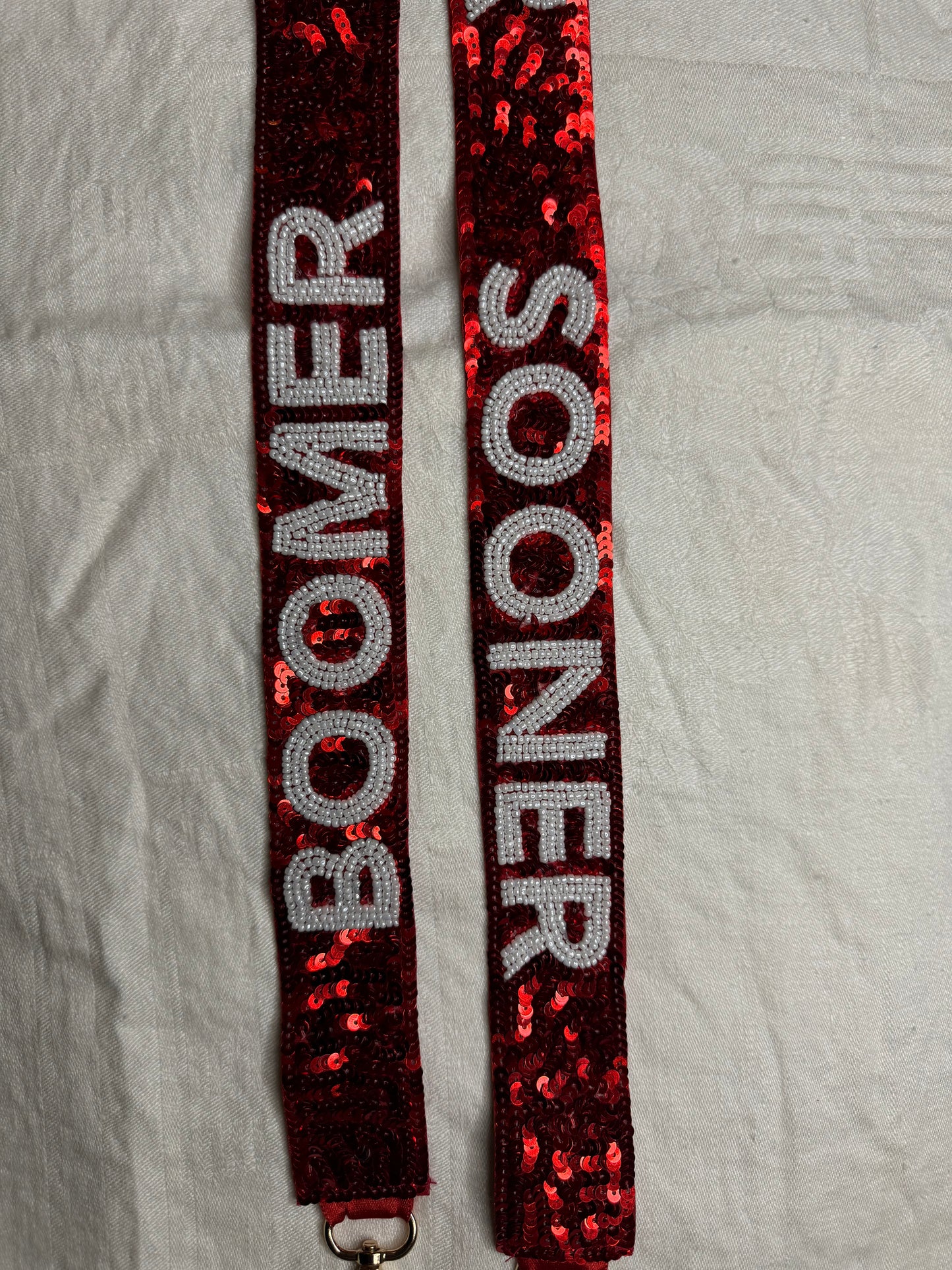 Boomer Sooner Sequin Purse Strap