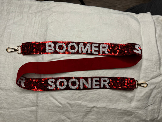 Boomer Sooner Sequin Purse Strap