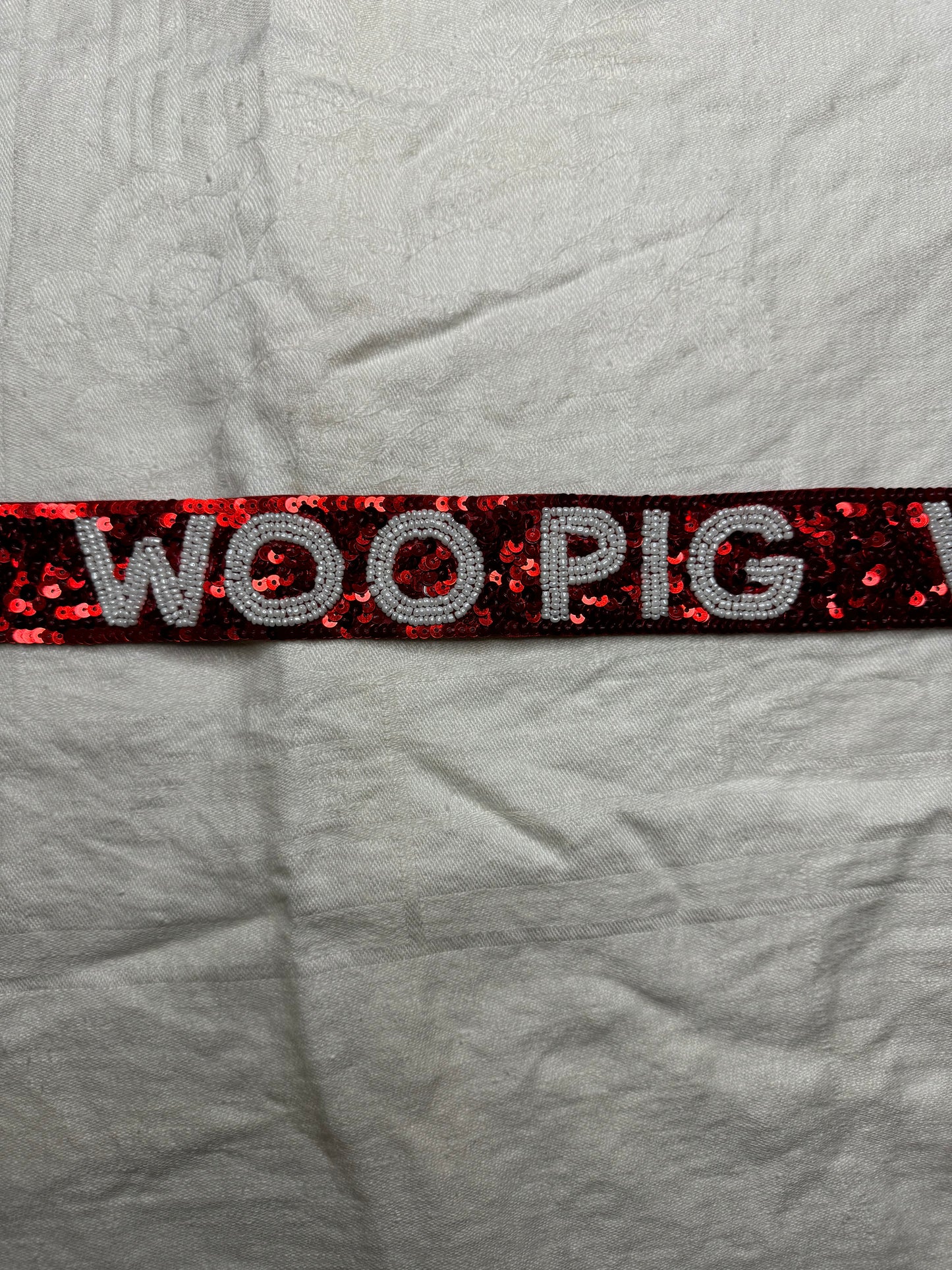 Arkansas Razorback Woo Pig Beaded Purse Strap