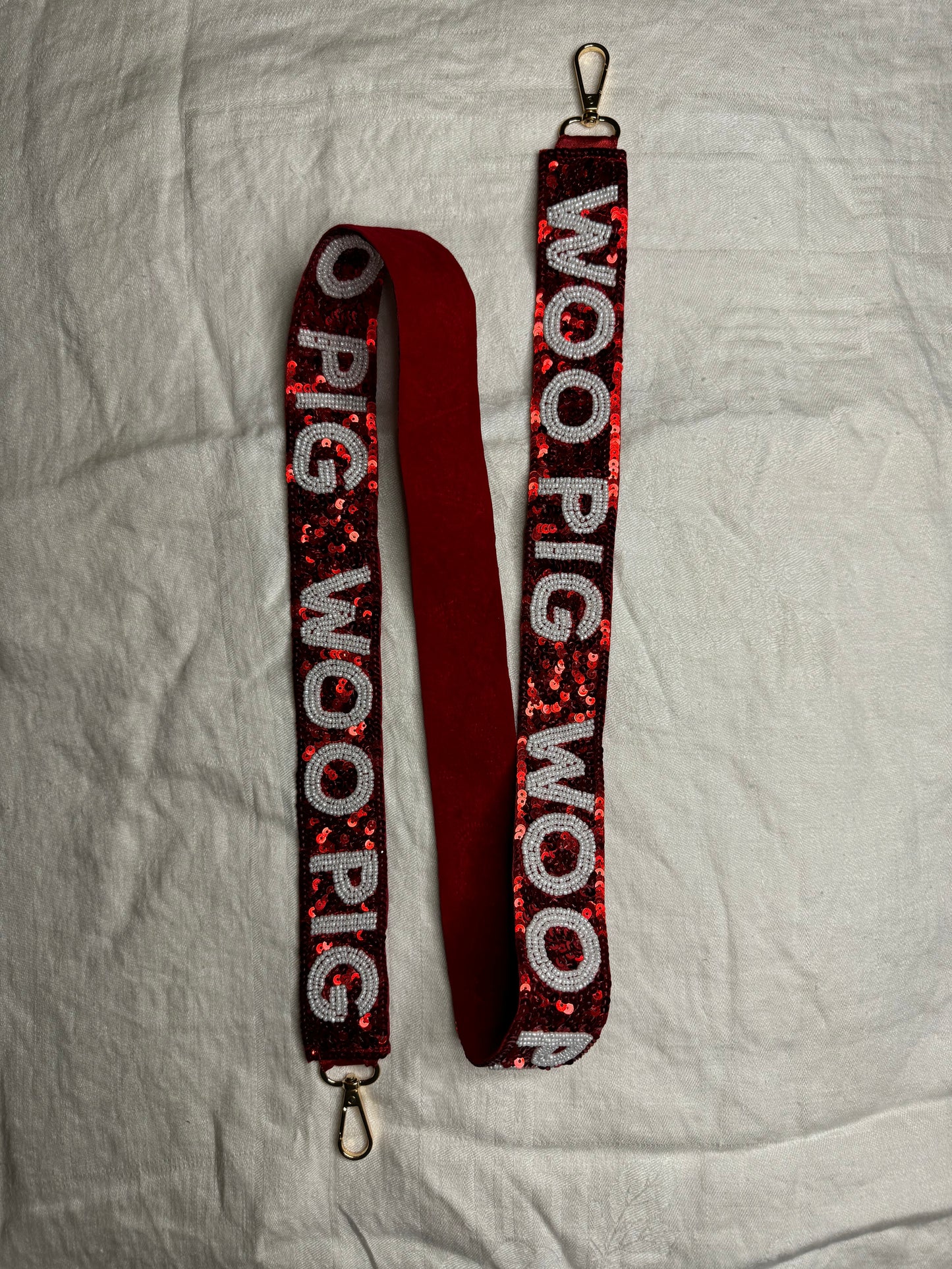 Arkansas Razorback Woo Pig Beaded Purse Strap