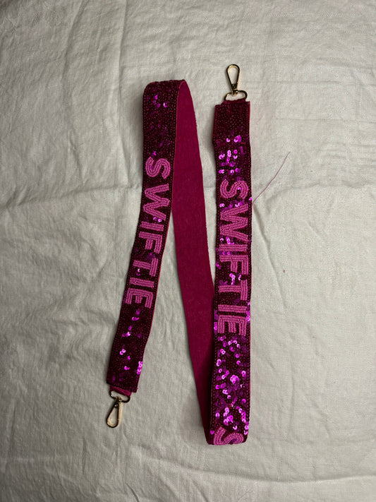 Pink Sequin Swiftie Purse Strap