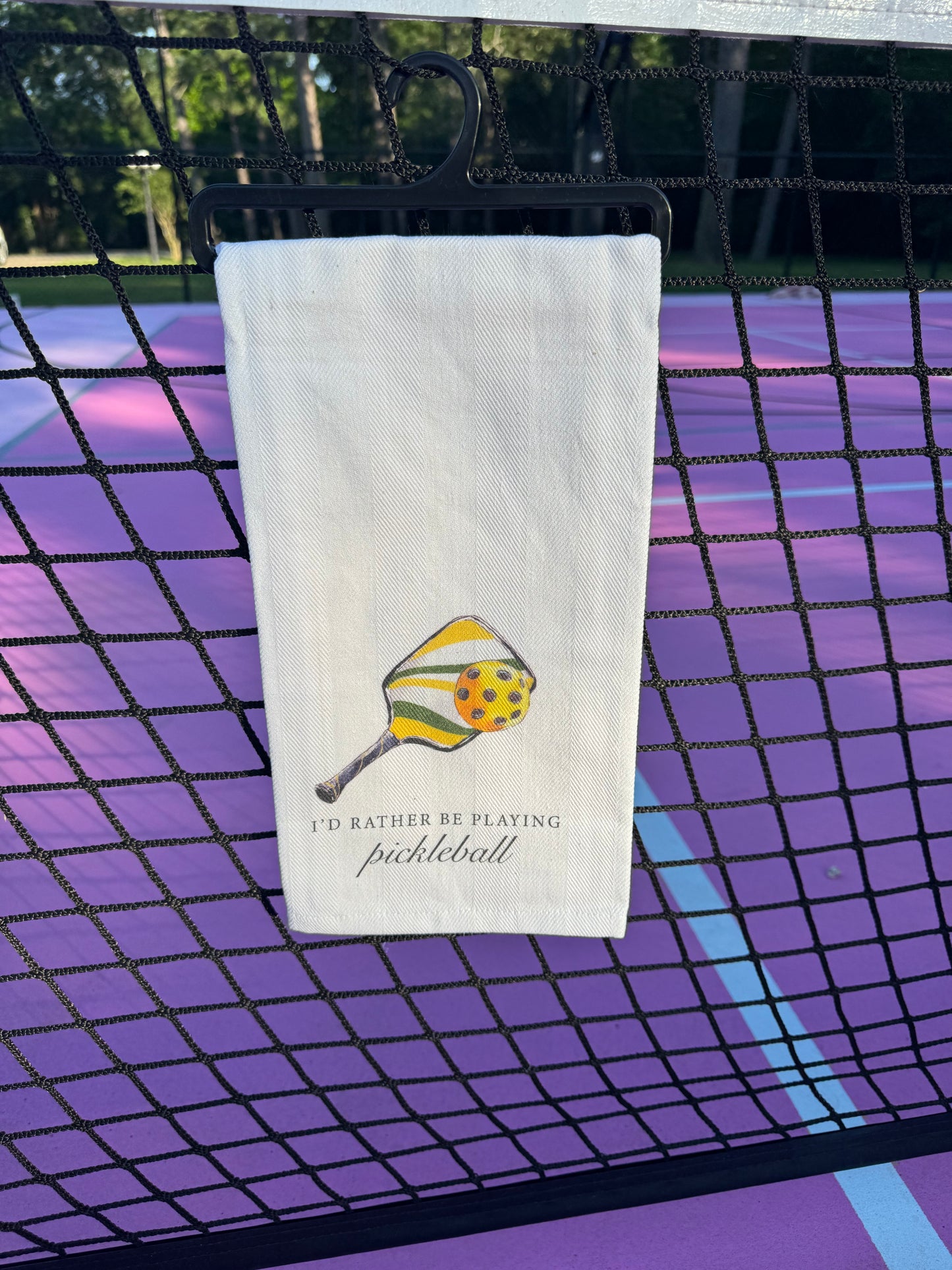 I'd Rather Be Playing Pickleball Tea Towel