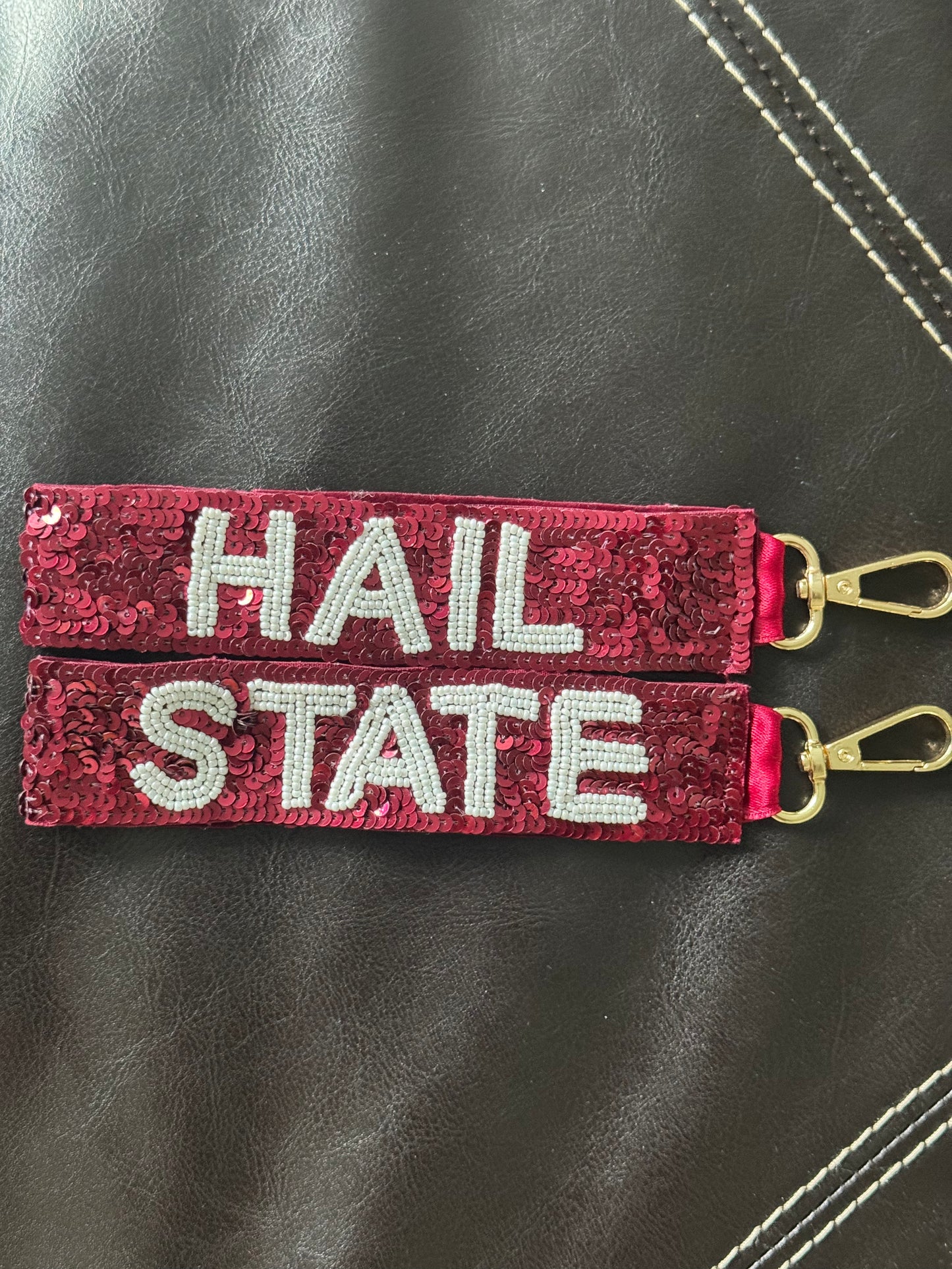 College Sequin Keychains