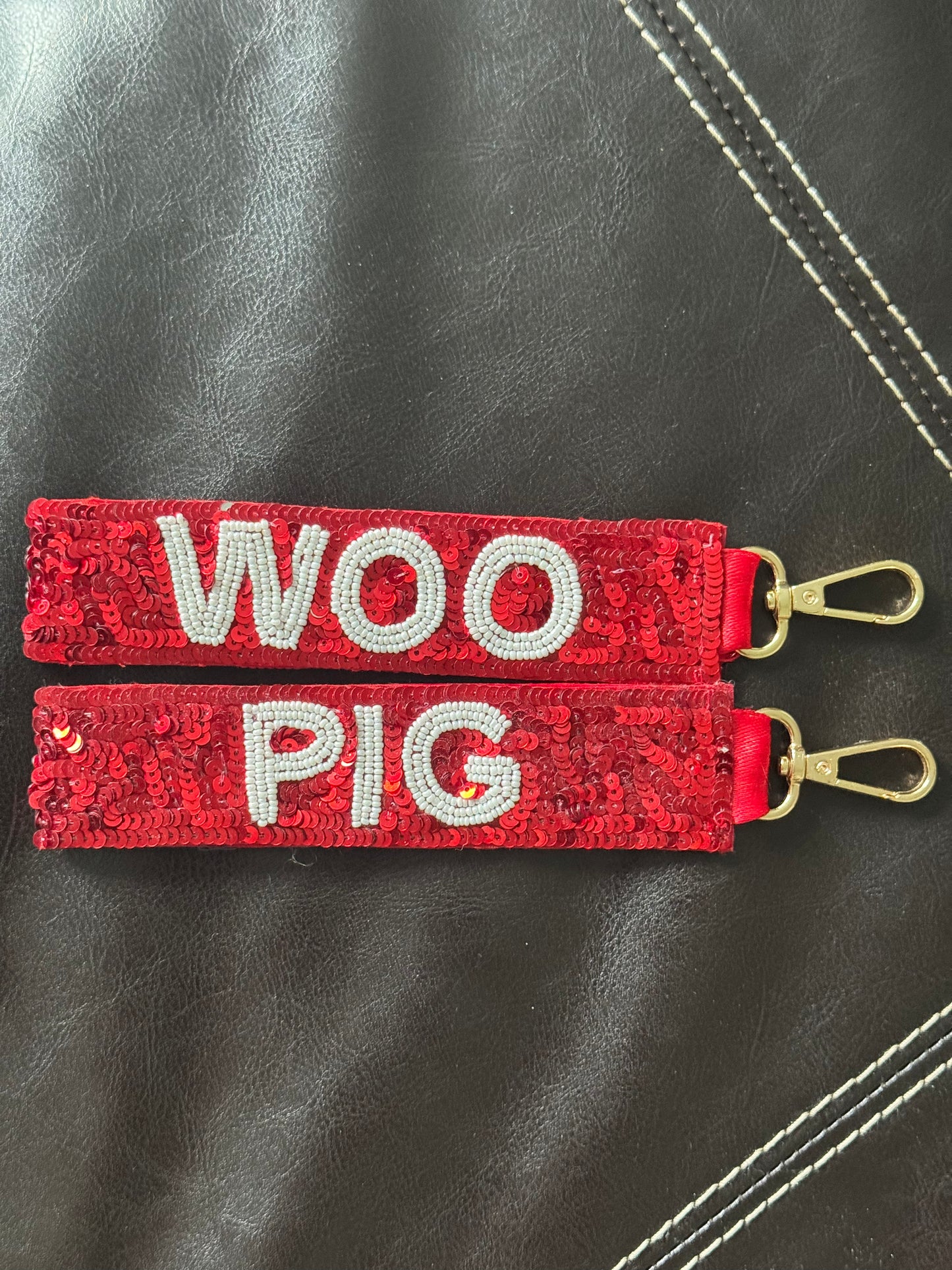 Arkansas Razorback Woo Pig Beaded Purse Strap