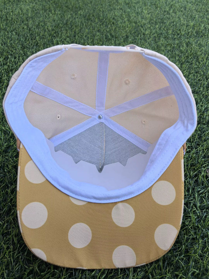 “Make Jesus Famous” Tan Polka Dot Hat