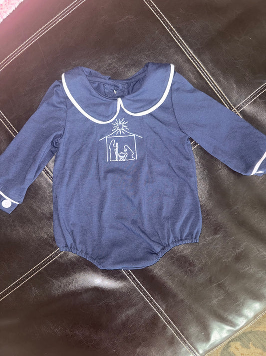 Navy Nativity Bubble