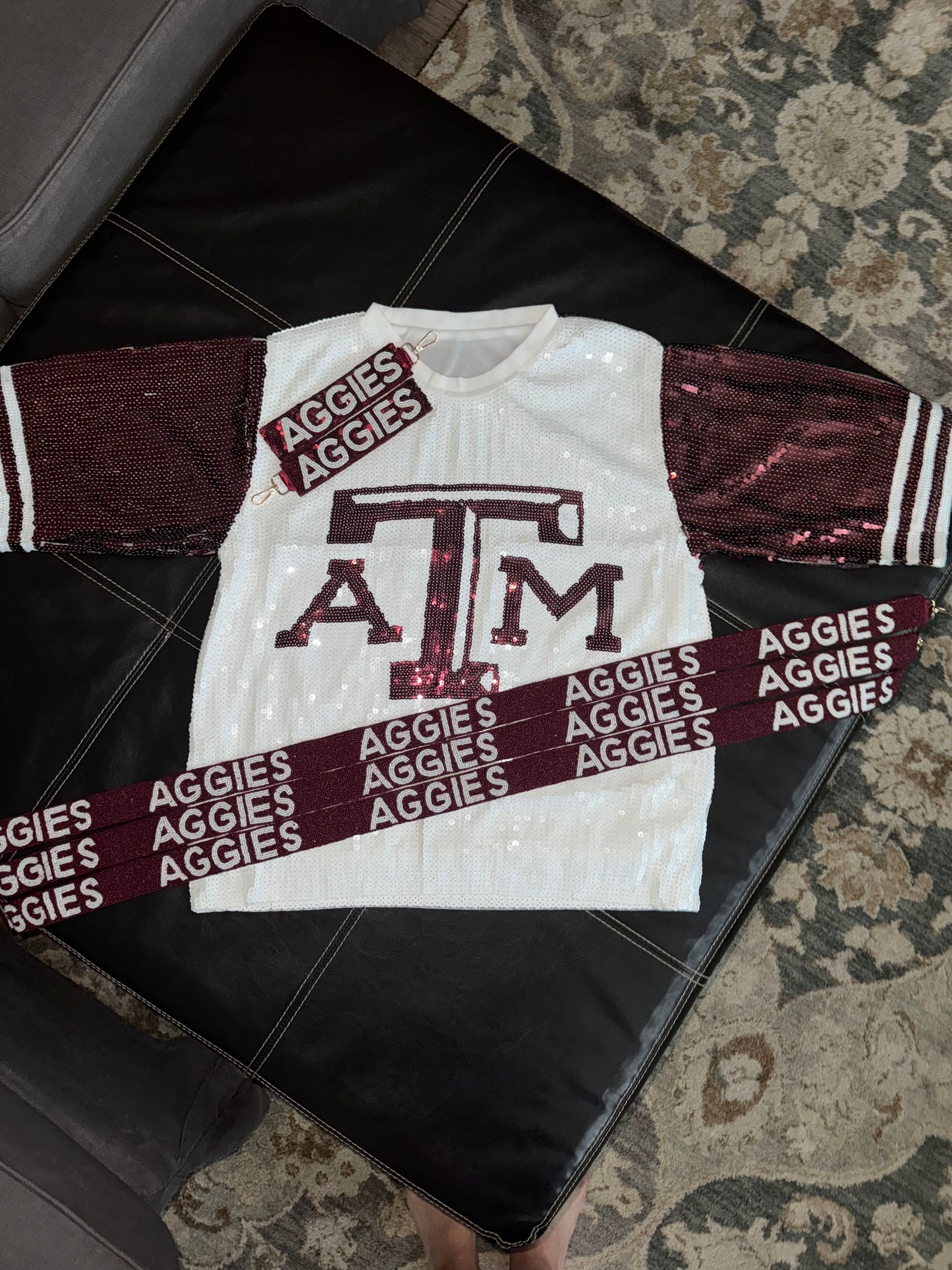 Texas A&M Beaded Purse Strap