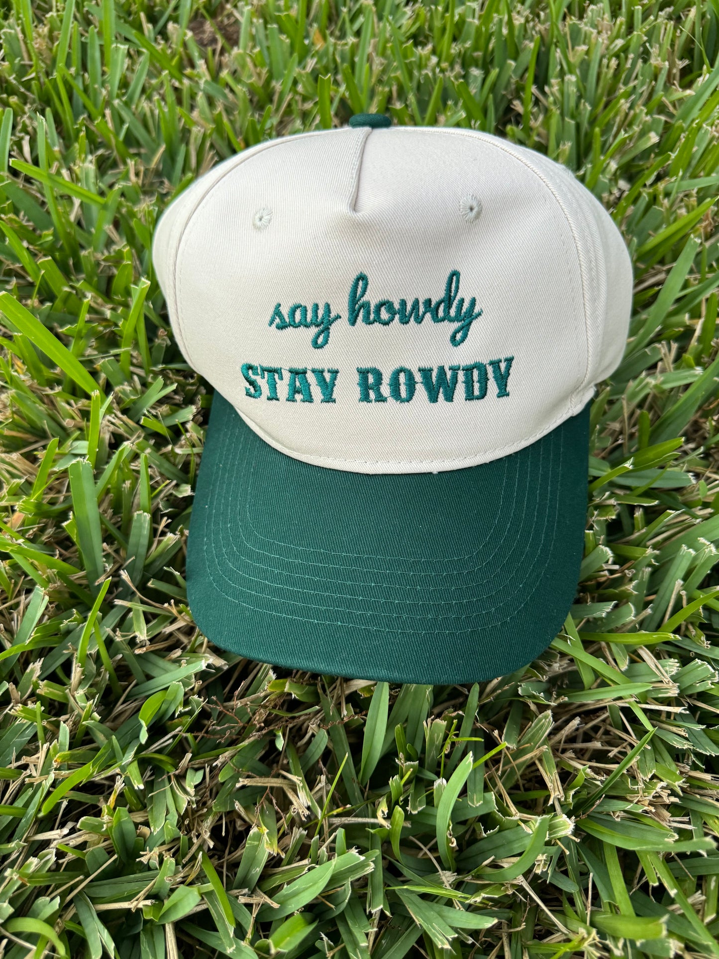 Say Howdy Stay Rowdy Embroidered Hats