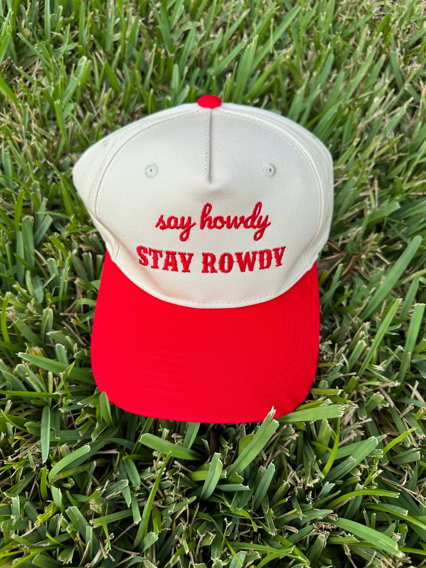 Say Howdy Stay Rowdy Embroidered Hats