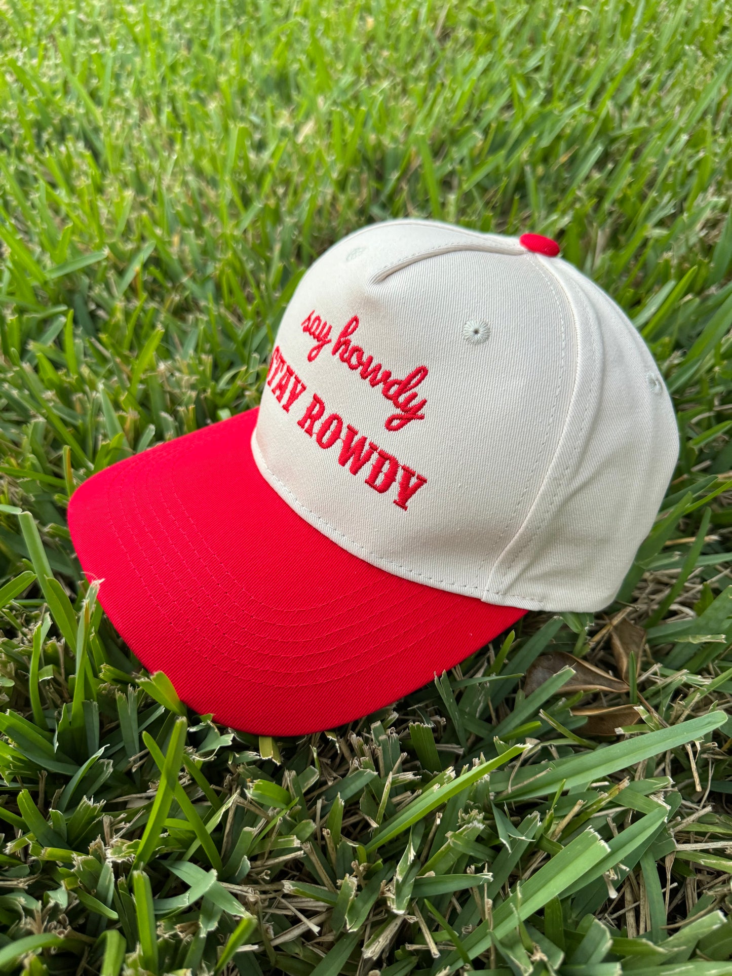 Say Howdy Stay Rowdy Embroidered Hats