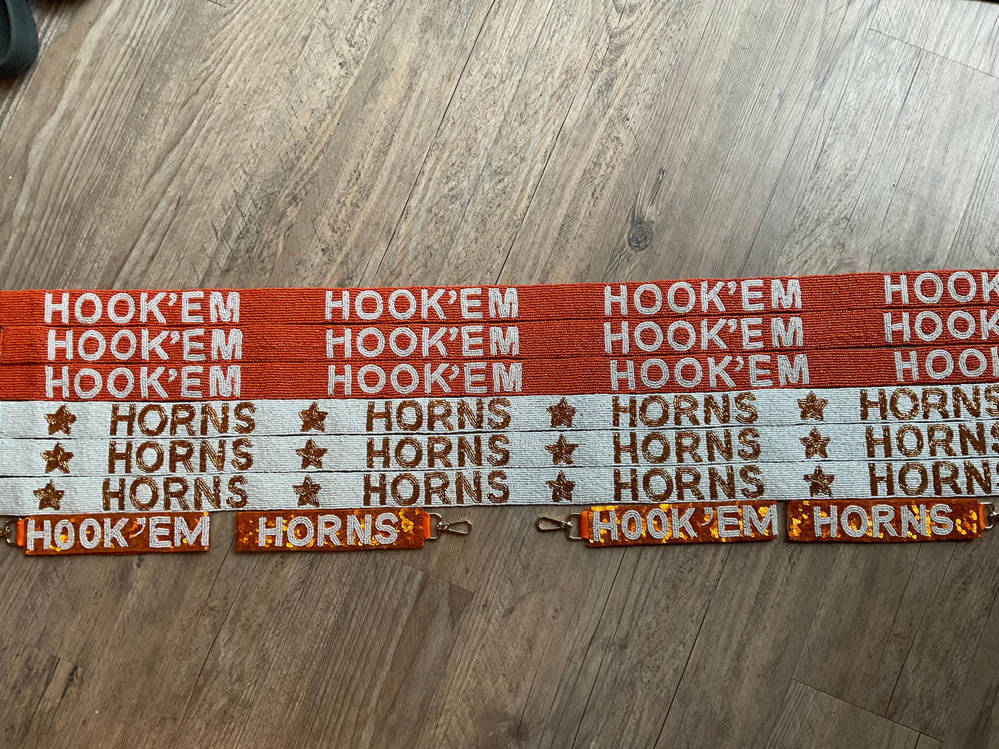 University of Texas Longhorn Hook 'Em Beaded Purse Strap