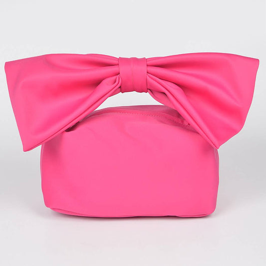 Nylon Bow Handle Women's Clutch Bag