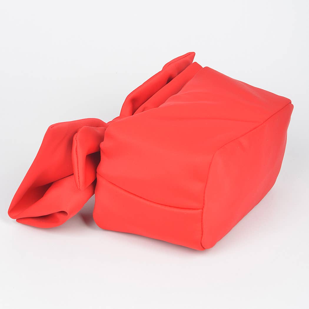 Nylon Bow Handle Women's Clutch Bag