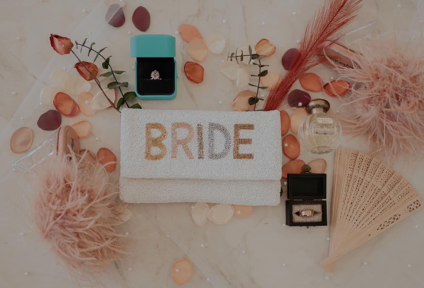 Beaded Bride Clutch